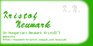 kristof neumark business card